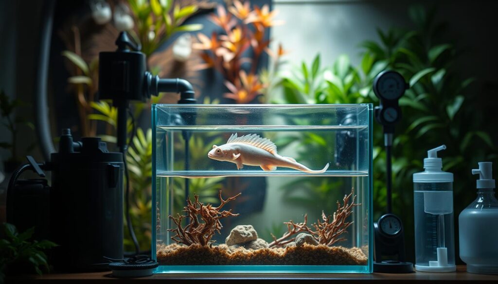cycling axolotl tank