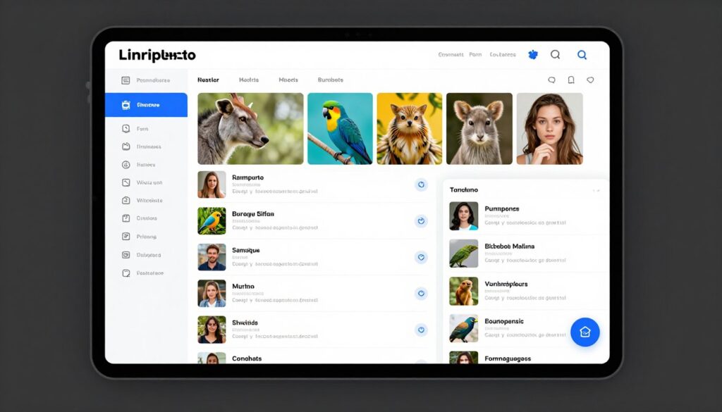 A modern, mobile-friendly forum dashboard showing various exotic pet categories like mammals, birds, and reptiles with vibrant community avatars.
