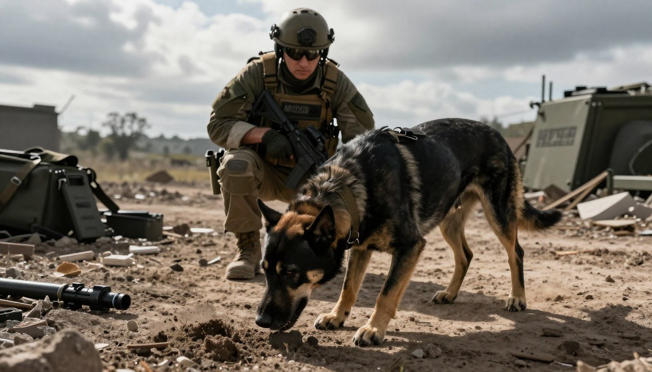 military IED detection dogs
